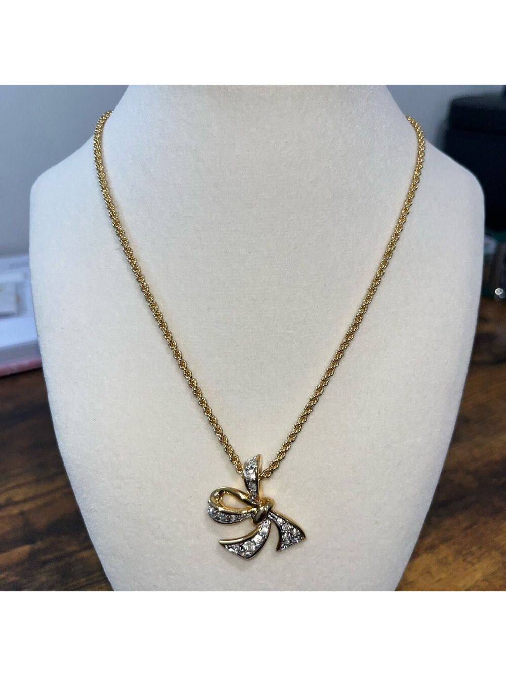 Nina Ricci Gold Plated Bow Necklace